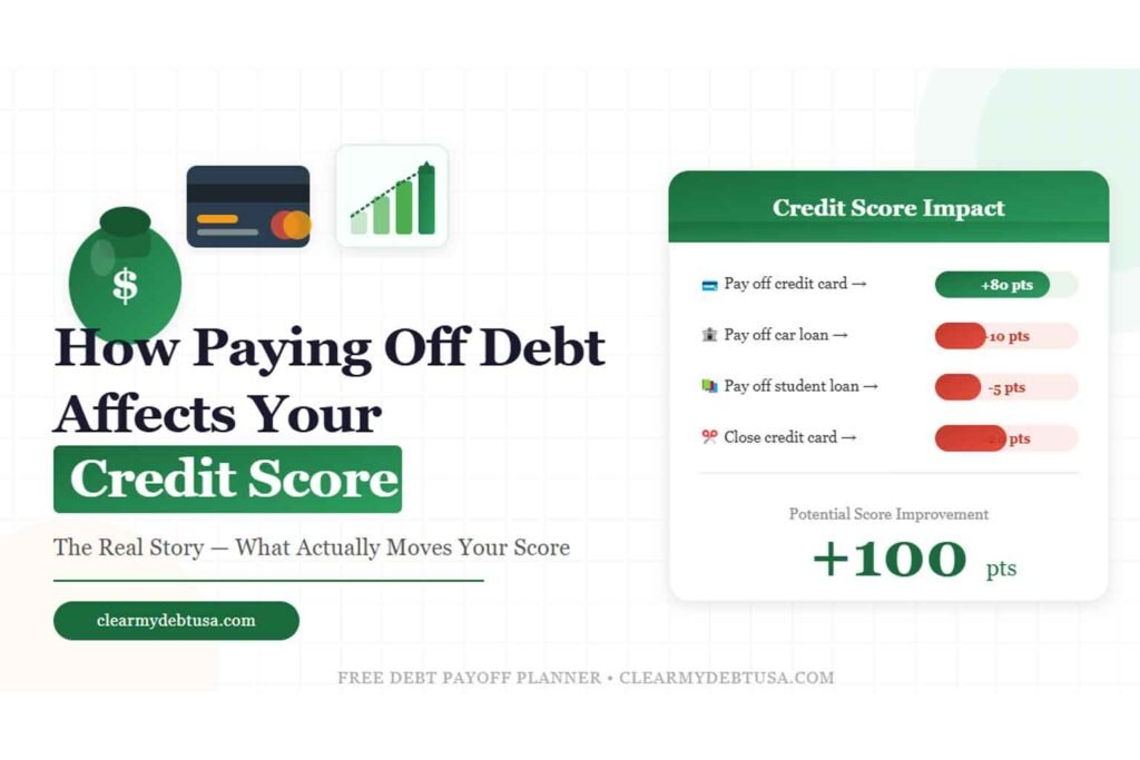 how paying off debt affects credit score