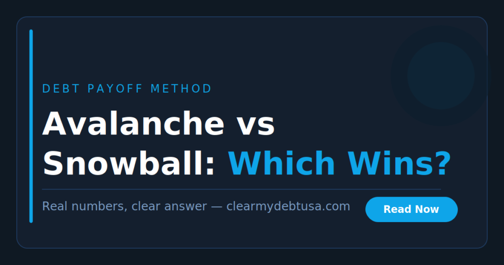 debt payoff method avalanche vs snowball comparison