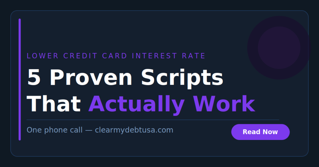 how to lower credit card interest rate phone script